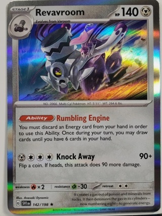 Pokemon Revavroom Scarlet and Violet 1452/198 Rare Holo NM