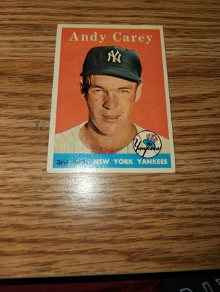 1958 Topps Baseball Andy Carey #333,New York Yankees, EXMT condition, Free Shipping!