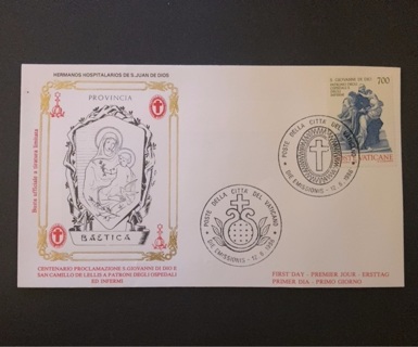 FDC Vatican 1986 serial numbered  