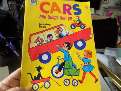 Vintage 1975 Whitman Coloring Book Cars that Go