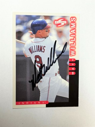 Autographed 1998 Score Matt Williams #162-Indians