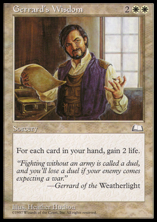 1997 Magic the Gathering Gerrard's Wisdom MTG Card