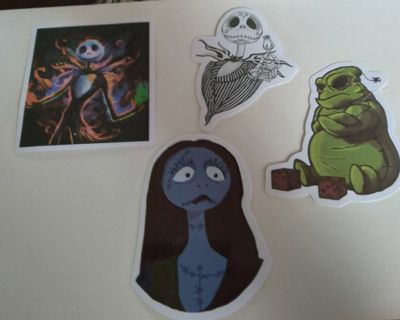 4 Nightmare before Christmas stickers