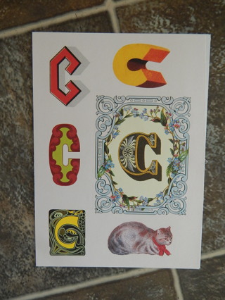 New sheet of amazing colorful stickers of the LETTER ~~ "C"