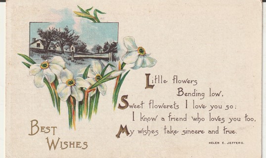 Vintage Used Postcard: 1916 Best Wishes