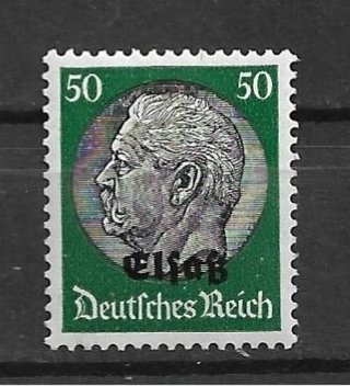 1940 France ScN39 50pf German Occupied Alsace MH with gum fault