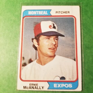 1974 TOPPS BASEBALL SET BREAK 322 -  ERNIE McNALLY  -  EXPOS