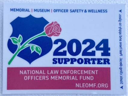(1) 2024 (2) 2023 NATIONAL LAW ENFORCEMENT OFFICERS MEMORIAL POLICE SUPPORTER STICKER NEW