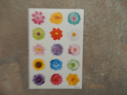 Darling sheet of Colorful SUMMER FLOWERS variety stickers--NEW