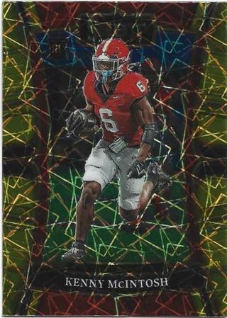 2023 SELECT DRAFT PICKS KENNY McINTOSH GOLD LAZER PRIZM REFRACTOR ROOKIE CARD