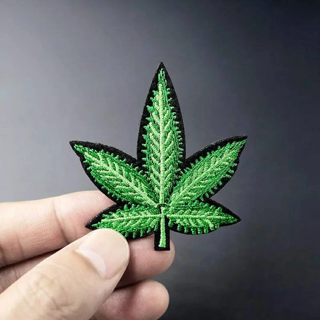 NEW Marijuana Rasta Cannabis Leaf Patch IRON ON clothing patch applique embroidery diy crafts