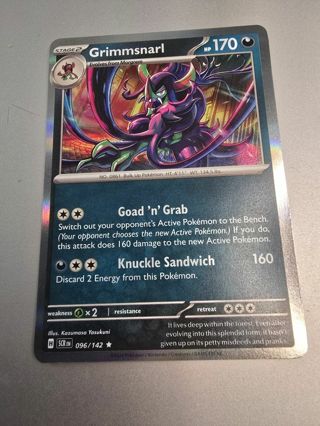 Pokemon Grimmsnarl holo rare card 096/142