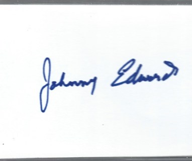 ohnny Edwards Reds Astros Cardinals All-Star Gold Glove MLB Signed Index Card
