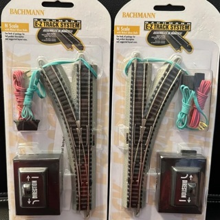 BACHMANN N SCALE E-Z TRACK REMOTE TURNOUT LEFT RIGHT HAND SWITCH 44861 44862 NEW