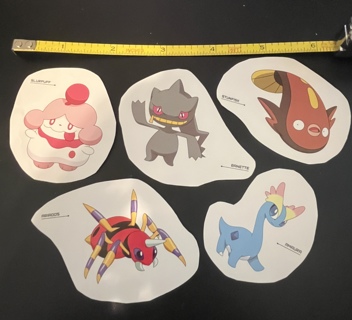 5 Pokemon Stickers (b)