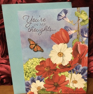 You’re in My Thoughts Flowers & Monarch Butterfly Card