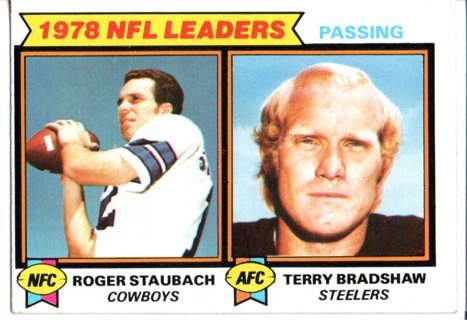 1979 Topps #1 Bradshaw Staubach Leaders