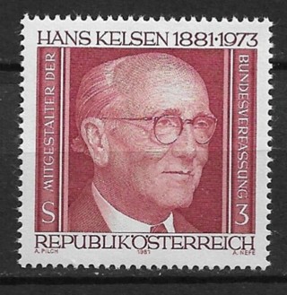 1981 Austria Sc1911 Co-author of the Constitution Hans Kelser MNH