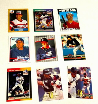 White Sox-9 Card Lot-McDowell,Fregosi,Stieb,Franco,Baines