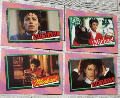 4 Michael Jackson 1984 Cards