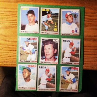 9 - LOT -1970 TOPPS LOW GRADE -VG - BASEBALL CARDS