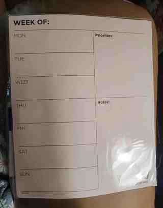 NIP - Weekly Schedule Fridge Magnet - 8" x 10"