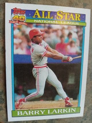 1991 TOPPS ALL STAR BARRY LARKIN CINCNNATI REDS BASEBALL CARD# 400