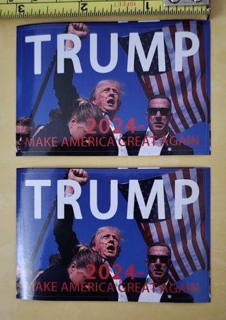 Two Trump 2024 Make America Great Again Stickers