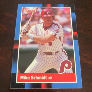 1988 Donruss - [Base] #330.1 Mike Schmidt (Last Line Begins with '84)