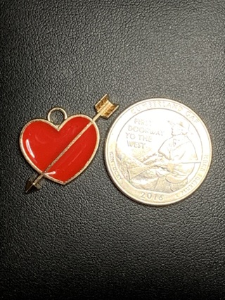 HEART CHARM~#6~1 CHARM ONLY~FREE SHIPPING!