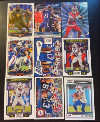 9 Buffalo Bills football cards 