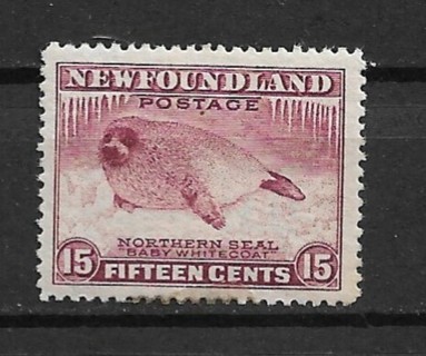 1932 Newfoundland Sc195 15¢ Harp Seal Pup MH