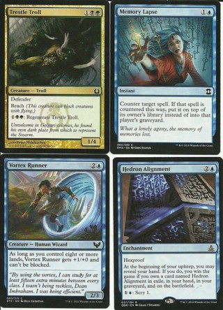 4 MTG Cards: Hedron Alignment Oath of the Gatewatch 057/184 R Trestle Troll  205/274 ++