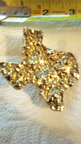 Belt buckle ,Texas,gold nugget 