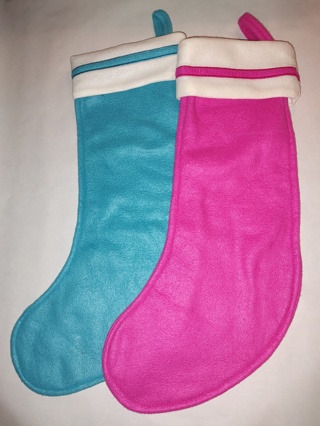 Set of 2 Xmas Stockings / Pink & Blue / Wondershop by Target