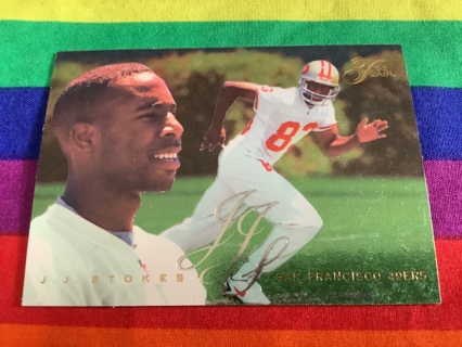 LAST RELIST J.J. Stokes San Francisco 49ers Flair 95 Fleer 1995 Rare Football Card #192