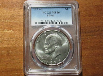  ★★ 1973-S EISENHOWER SILVER DOLLAR ★★ **PCGS MS-66** 