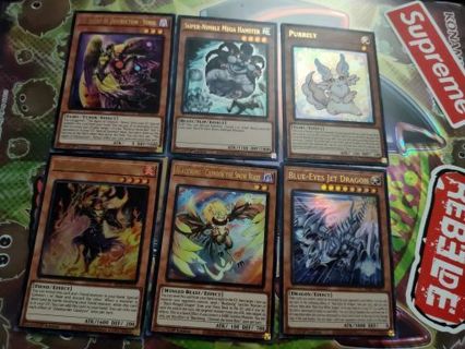 6 Mint Condition Ultra Rare Holo Yugioh cards