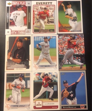 9 Houston Astros baseball cards 