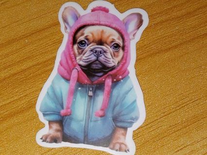 Dog one nice vinyl sticker no refunds regular mail only Very nice quality!