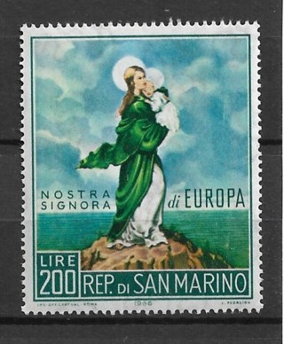 1966 San Marino Sc653 "Our Lady" of Europa MNH