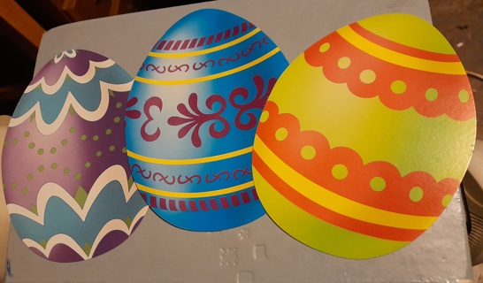 3 Cardboard Easter Eggs