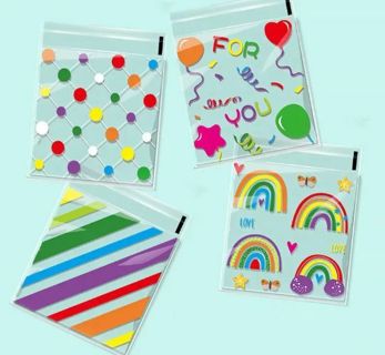 ➡️NEW⭕(4) RAINBOW COLORED CELLO BAGS!⭕BIRTHDAY