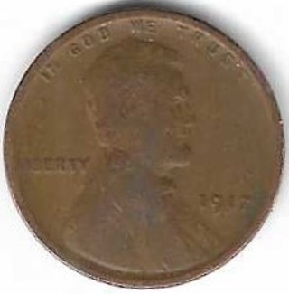 Estate Find 1917 Lincoln Wheat Penny U.S. One Cent Coin