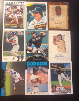 9 baseball cards 