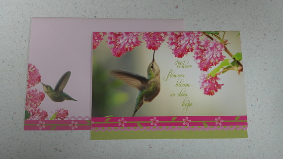 HOPE Hummingbird Blank Card with Envelope