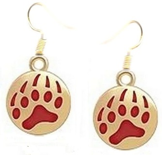 GP Enamel Wolf-Dog Footprint Earrings Style 6 #2 (PLEASE READ DESCRIPTION) 