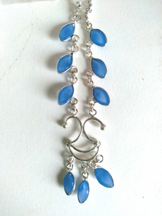 Light Blue Stone Necklace NOS