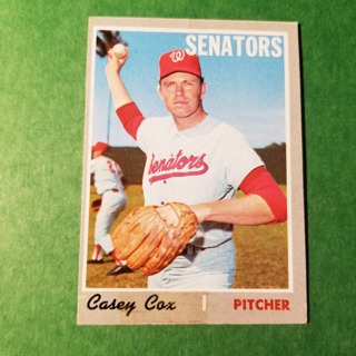 1970 - TOPPS BASEBALL CARD NO. 281 - CASEY COX - SENATORS