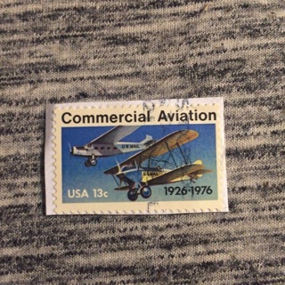 1926-1976 Commercial Aviation USA 13 Cent Postage Stamp ~ Canceled (Used)
